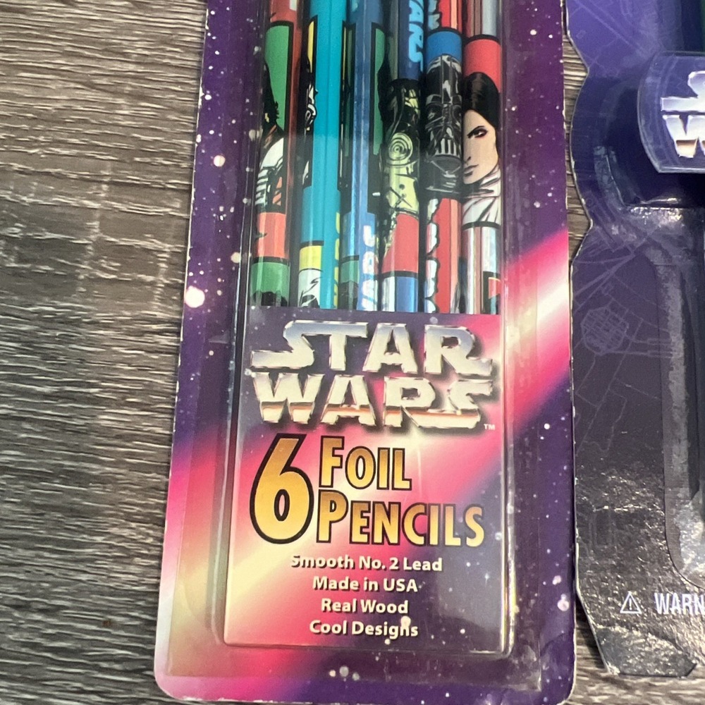 Star Wars Pencil Pen Lot No.2 Foil Pencils by RoseArt Pen By Mead Lot of 22 - Picture 2 of 11